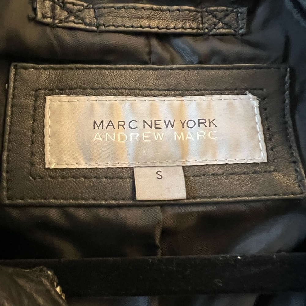 Andrew Marc Black Moto Leather Jacket - Picture 8 of 10